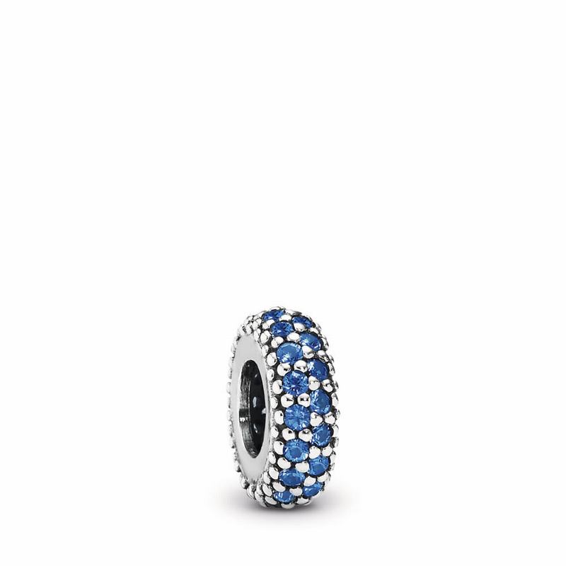 Pandora Inspiration Within Spacer - Sterling Silver/Blue/Crystal - Canada | ZG2316AE